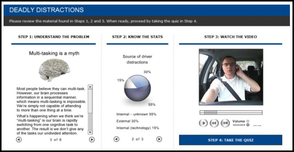 Online E-Learning Driver Risk Assessment and Training